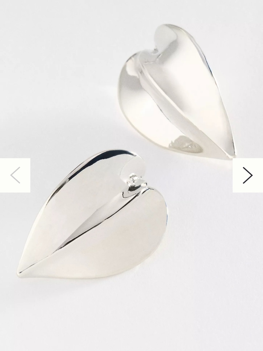 Anthropologie Leaf Silver Stuf Earrings